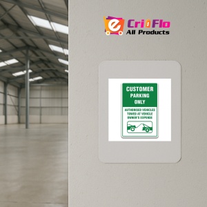 Indicator CUSTOMER PARKING ONLY SIGN, Sticker autocolant - Img 3
