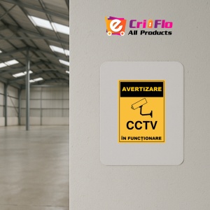 Indicator De avertizare CCTV in functiune, Sticker autocolant - Img 4