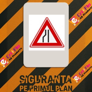 Indicator De circulatie drum ingustat in stanga, Sticker autocolant - Img 2