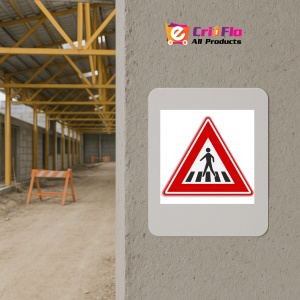 Indicator de circulatie presemnalizare trecere cu zebra, Sticker autocolant - Img 5