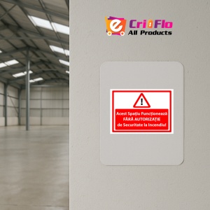 Indicator De incendiu acest spatiu functioneaza fara autorizatie de securitate la incendiu, Sticker autocolant - Img 3