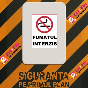 Indicator De protectia muncii fumatul interzis, Sticker autocolant - Img 2