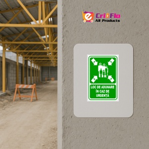 Indicator De securitate loc de adunare in caz de urgenta, Sticker autocolant - Img 5
