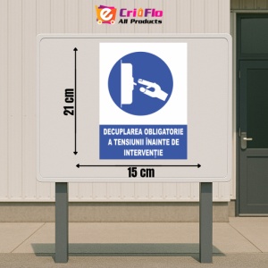 Indicator Decuplarea obligatoire a tensiunii inainte de interventie, Sticker autocolant - Img 2