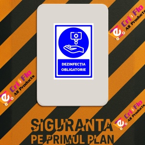 Indicator Dezinfectia obligatorie, Sticker autocolant - Img 2