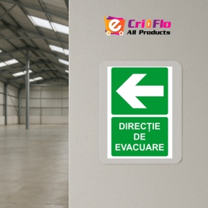 Indicator Directie de evacuare 1, Sticker autocolant - Img 4