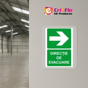 Indicator Directie de evacuare 3, Sticker autocolant - Img 4
