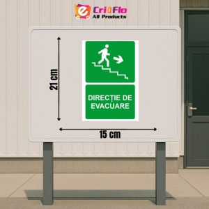 Indicator Directie de evacuare, Sticker autocolant - Img 2