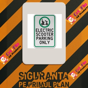 Indicator Electric Scooter Parking Only Sign, Sticker autocolant - Img 2