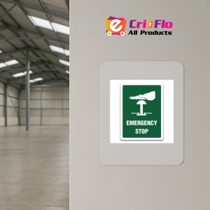 Indicator EMERGENCY STOP SIGN, Sticker autocolant - Img 3