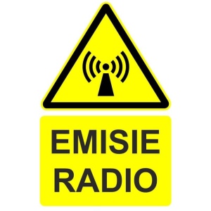 Indicator Emisie radio indicator de avertizare, Sticker autocolant