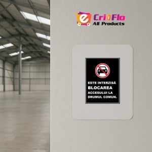 Indicator Este interzisa blocarea accesului la drumul comun, Sticker autocolant - Img 3