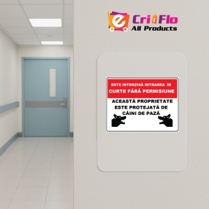 Indicator Este interzisa intrarea in curte fara permisiune, Sticker autocolant - Img 4