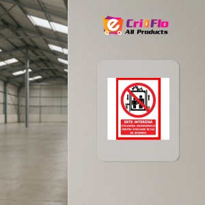 Indicator Este interzisa utilizarea ascensorului pentru evacuare in caz de incendiu, Sticker autocolant - Img 3