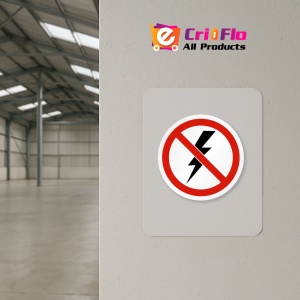 Indicator Eticheta cu fulger electric, Sticker autocolant - Img 3