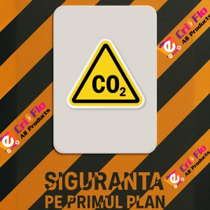 Indicator Eticheta cu simbol CO2, Sticker autocolant - Img 2