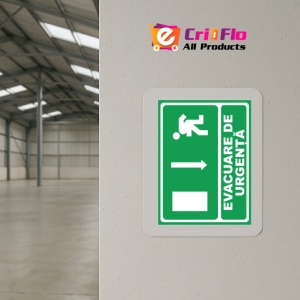 Indicator Evacuare urgenta aici, Sticker autocolant - Img 4