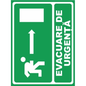 Indicator Evacuare urgenta dreapta, Sticker autocolant
