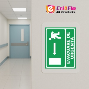 Indicator Evacuare urgenta stanga, Sticker autocolant - Img 5