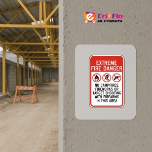 Indicator Extreme Fire Danger Sign, Sticker autocolant - Img 5
