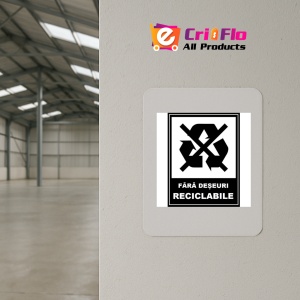 Indicator Fara deseuri reciclabile, Sticker autocolant - Img 3
