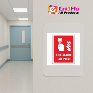 Indicator FIRE ALARM CALL POINT SIGN, Sticker autocolant - Img 4