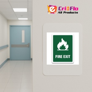 Indicator FIRE EXIT SIGN, Sticker autocolant - Img 4