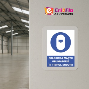 Indicator Folosirea mastii obligatorie in timpul sudurii, Sticker autocolant - Img 4