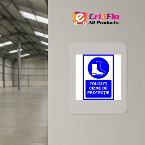 Indicator Folositi cizme de protectie, Sticker autocolant - Img 3