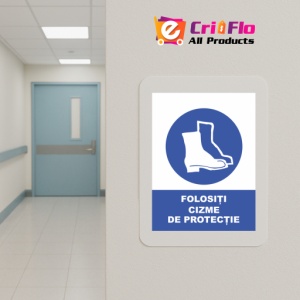Indicator Folositi cizme de protectie, Sticker autocolant - Img 5
