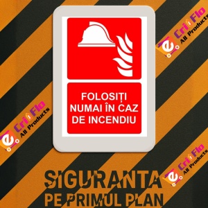 Indicator Folositi numai in caz de incendiu indicator PSI autoadeziv sticker autocolantSticker autocolant - Img 3
