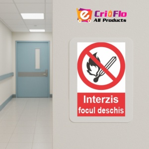 Indicator fumatul focul deschis interzise indicatoare protectia muncii, Sticker autocolant - Img 5