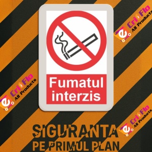 Indicator fumatul interzis indicatoare protectia muncii, Sticker autocolant - Img 3