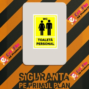 Indicator Galben pentru toaleta personal, Sticker autocolant - Img 2