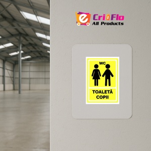 Indicator Galben toaleta copii, Sticker autocolant - Img 3