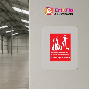 Indicator In caz de incendiu nu utilizati ascensoarele, Sticker autocolant - Img 3