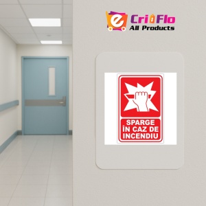 Indicator In caz de incendiu sparge geamul, Sticker autocolant - Img 4