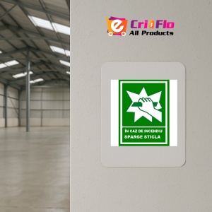 Indicator In caz de incendiu sparge sticla, Sticker autocolant - Img 3