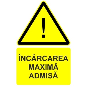 Indicator incarcarea maxima admisa indicator de avertizare, Sticker autocolant