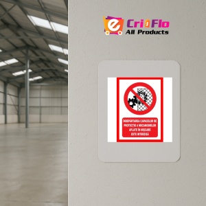 Indicator Indepartarea capacelor de protectie a mecanismelor aflate in miscare este interzisa, Sticker autocolant - Img 3