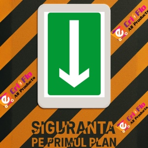 Indicator Indicator evacuare sageata jos, Sticker autocolant - Img 3