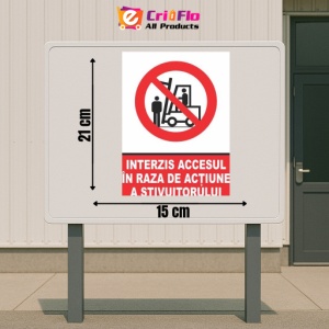 Indicator Indicator interzis accesul in raza de actiune a stivuitorului, Sticker autocolant - Img 2