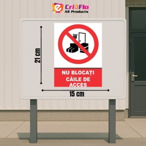 Indicator Indicator nu blocati caile de acces, Sticker autocolant - Img 2