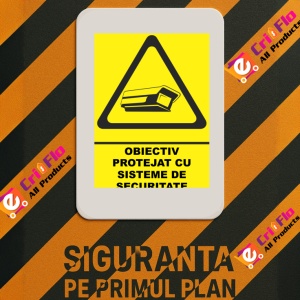 Indicator Indicator obiectiv protejat cu sistem de securitate, Sticker autocolant - Img 3