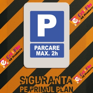 Indicator Indicator parcare ax 2 ore, Sticker autocolant - Img 3