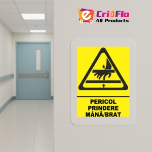 Indicator Indicator pericol prindere mana brat, Sticker autocolant - Img 5