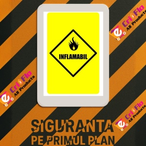 Indicator inflamabil indicator de avertizare, Sticker autocolant - Img 3