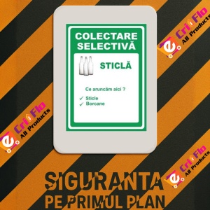 Indicator Info deseuri sticla, Sticker autocolant - Img 3