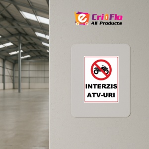 Indicator Interzis atv-uri, Sticker autocolant - Img 3