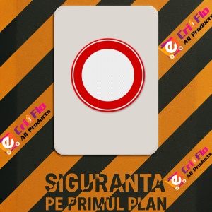 Indicator Interzis circulatia, Sticker autocolant - Img 2